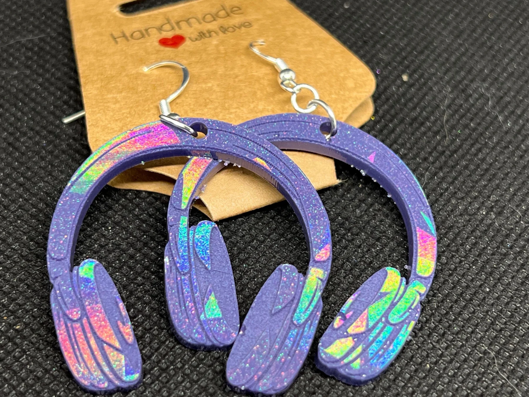 Handmade Headphone Earrings – Funky Resin Statement Jewelry