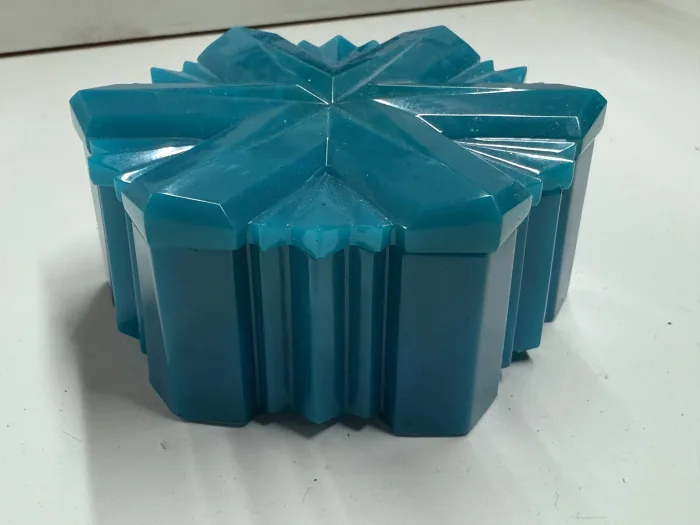 Handmade Geometric Resin Box | Crystal Inspired Jewelry, Dice, Trinket Storage Container