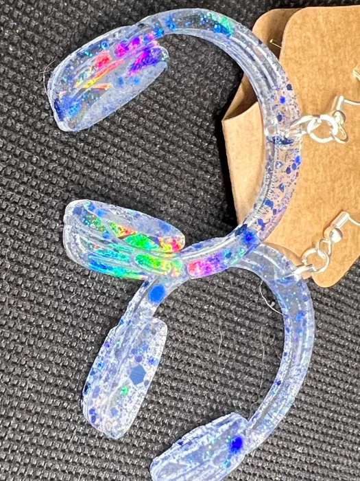Handmade Headphone Earrings – Funky Resin Statement Jewelry
