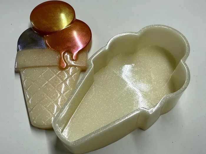 Handmade Resin Ice Cream Trinket Box | Jewelry, Dice, Candy & Desk Organizer | Custom Color Options