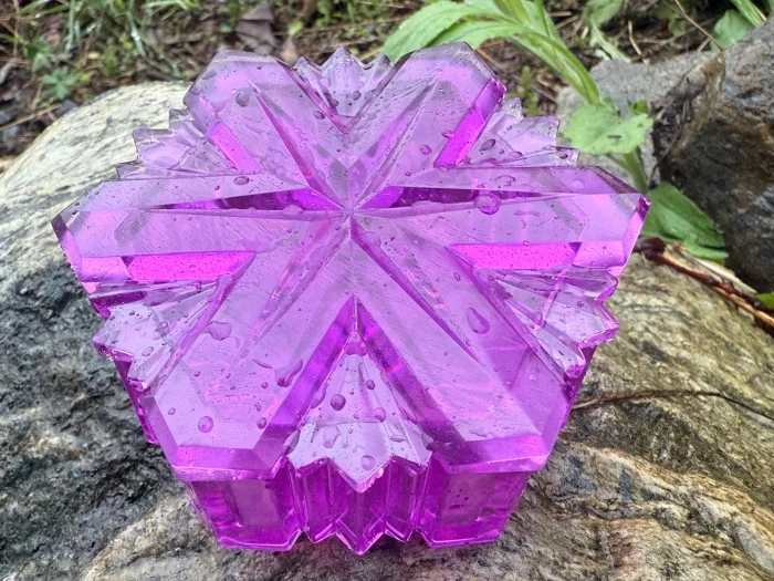 Handmade Geometric Resin Box | Crystal Inspired Jewelry, Dice, Trinket Storage Container