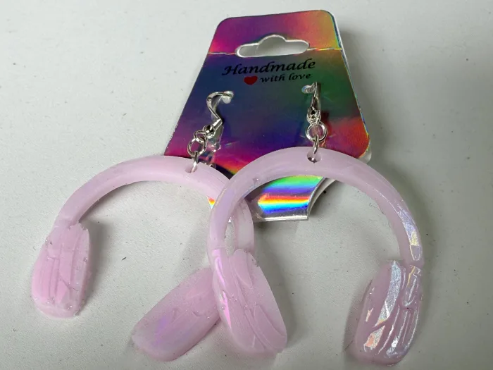 Handmade Headphone Earrings – Funky Resin Statement Jewelry