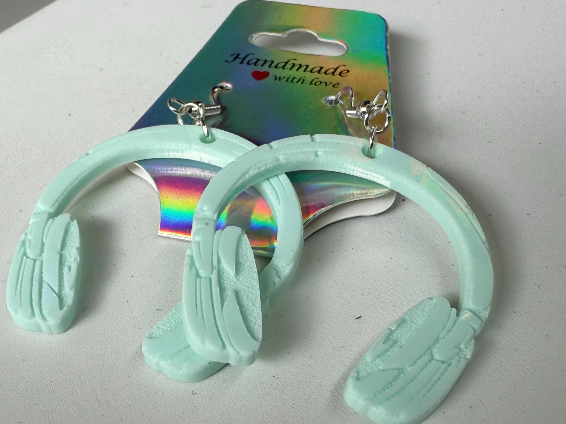 Handmade Headphone Earrings – Funky Resin Statement Jewelry