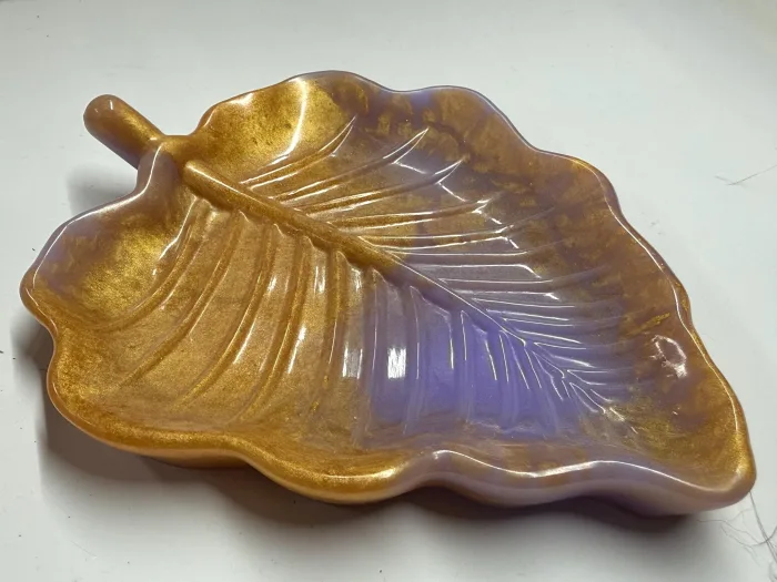 Fairy Garden Leaf Tray – Handmade Resin Catchall