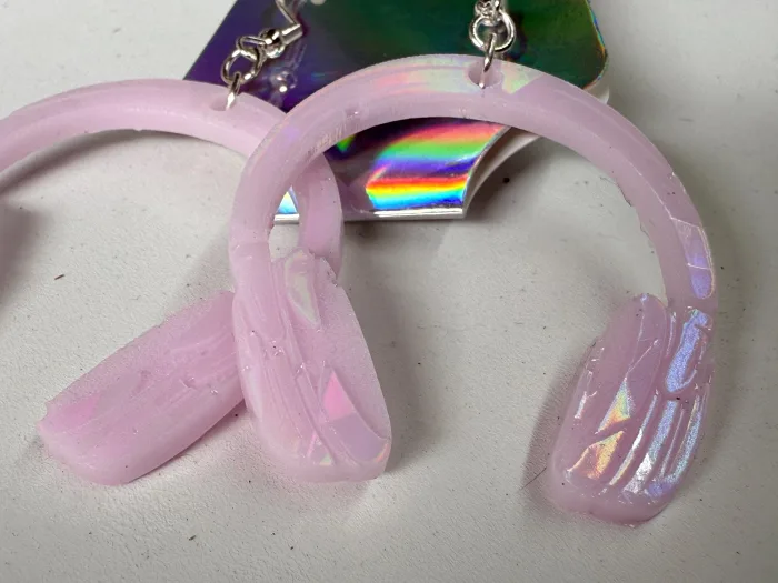 Handmade Headphone Earrings – Funky Resin Statement Jewelry