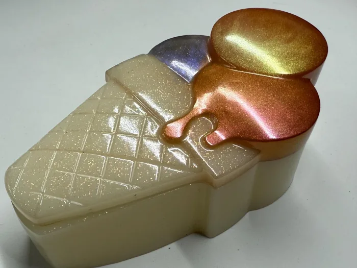 Handmade Resin Ice Cream Trinket Box | Jewelry, Dice, Candy & Desk Organizer | Custom Color Options